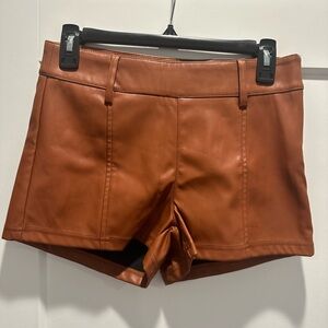 Wild Fable High Waist Brown Leather Shorts